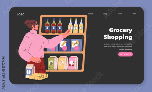 Dinner Party. Flat Vector Illustration
