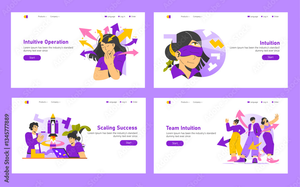 Intuitive Operation. Flat Vector Illustration Intuitive Operation. Flat Vector Illustration