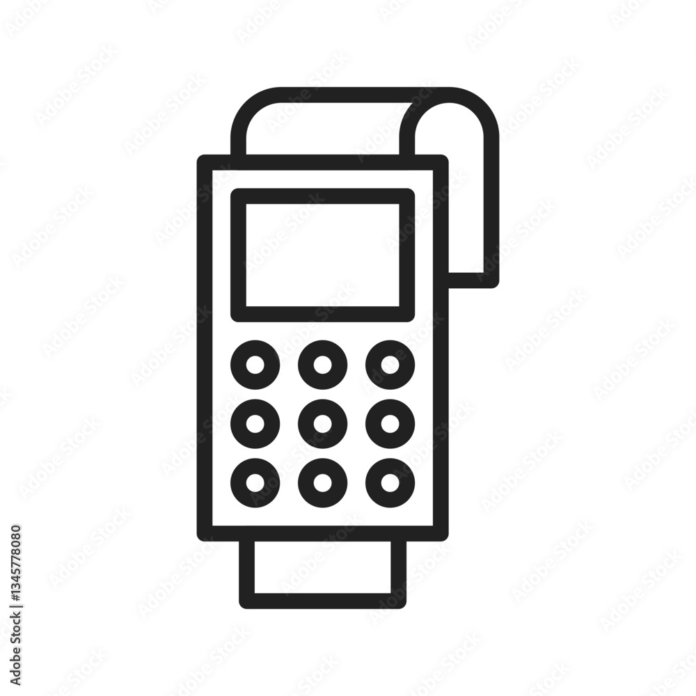 Pos Terminal icon vector image. Suitable for mobile apps, web apps and print media. Pos Terminal icon vector image. Suitable for mobile apps, web apps and print media.