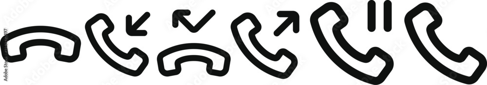 Call Cancel in miss out pause receive Icon Set Eps 10 Call Cancel in miss out pause receive Icon Set Eps 10