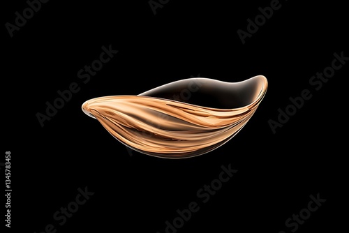 Wallpaper Mural Liquid Gold Swirl for Black Background. Torontodigital.ca