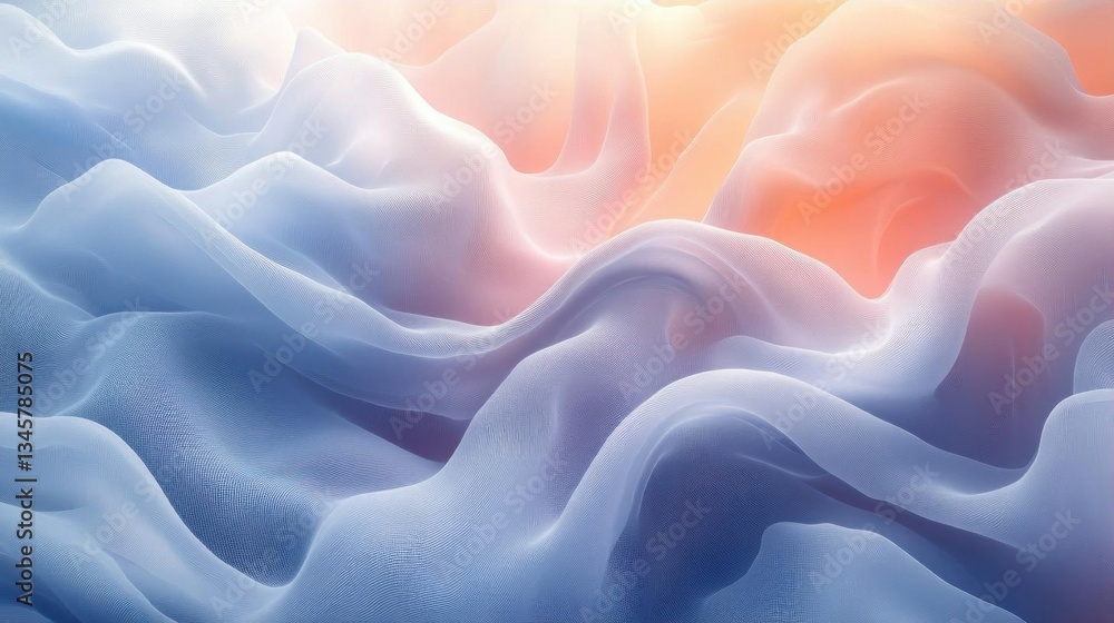 Fototapeta premium Elegant Flowing Pastel Fabric Soft Drape Texture