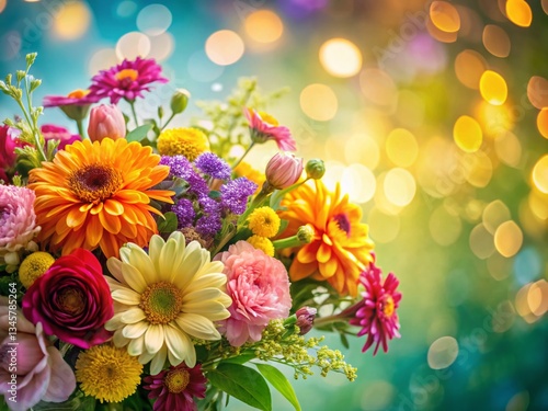 Vibrant Floral Coloring: Candid Close-Up of Flowers in Natural Light