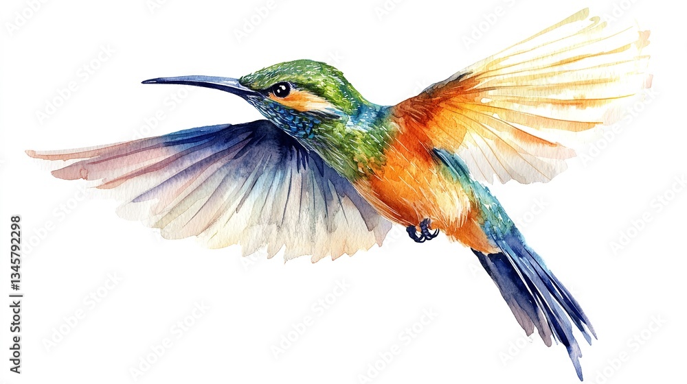 Obraz premium vibrant colored illustration of a woman athlete