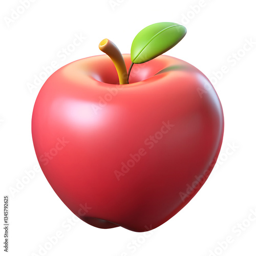 3d icon, apple icon Isolated on white background 