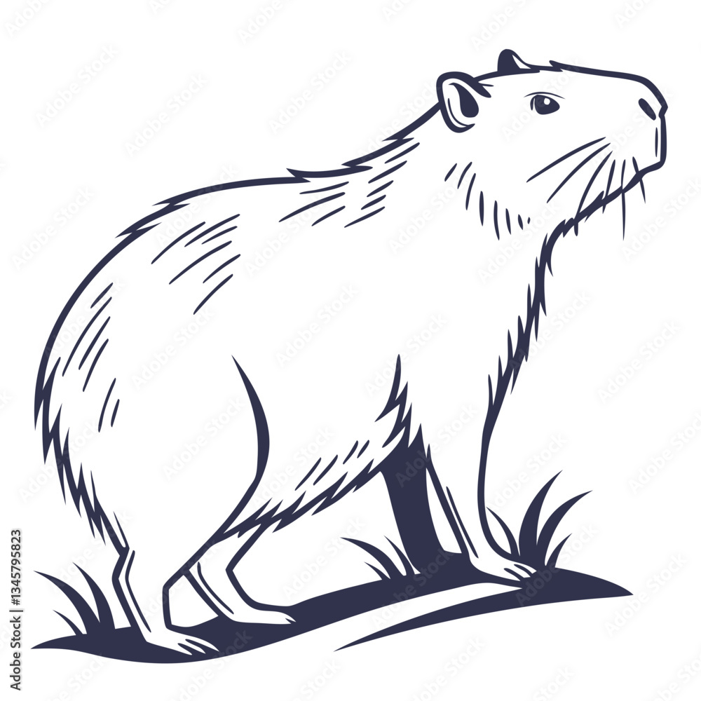 Capybara Illustration for Wildlife, Nature, and Animal Conservation
Capybara Illustration for Wildlife, Nature, and Animal Conservation