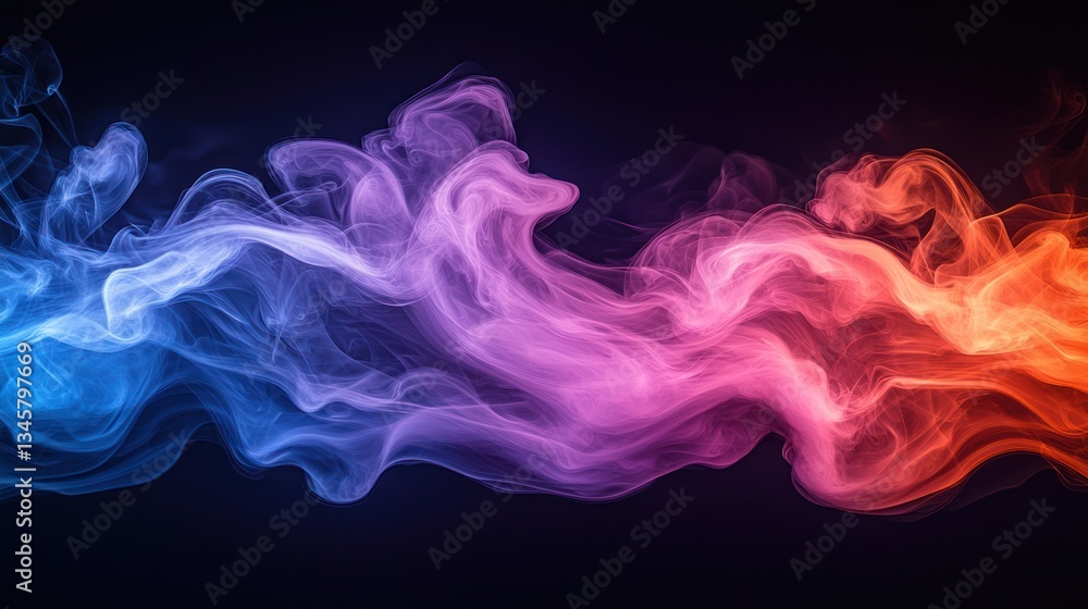 Fototapeta premium Abstract smoke art. Colorful swirling patterns