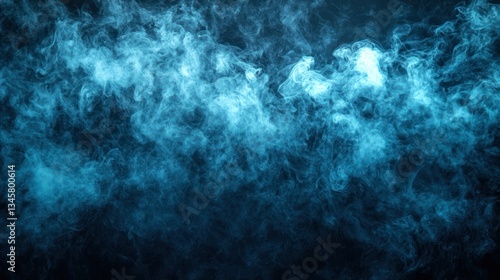 Wallpaper Mural Abstract smoke swirls in teal and dark backgrounds Torontodigital.ca