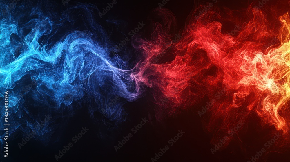 Abstract smoke, vibrant colors Abstract smoke, vibrant colors