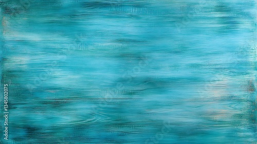 Teal Abstract Painting: Textured Strokes and Serene Hues AI Generated