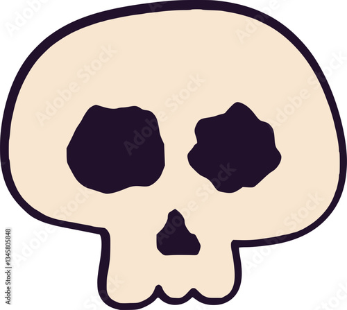 Halloween Skull Illustration