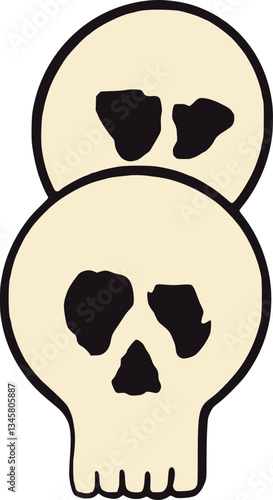 Halloween Skull Illustration