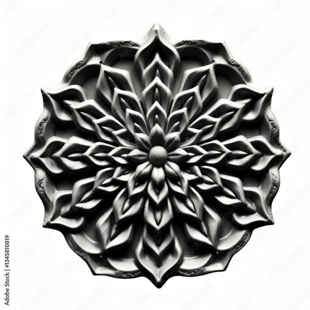 This mandala features a bold blue color scheme with intricate leaf and petal motifs radiating from a central flower. The design combines symmetry with nature-inspired patterns, creating a visually eng This mandala features a bold blue color scheme with intricate leaf and petal motifs radiating from a central flower. The design combines symmetry with nature-inspired patterns, creating a visually eng