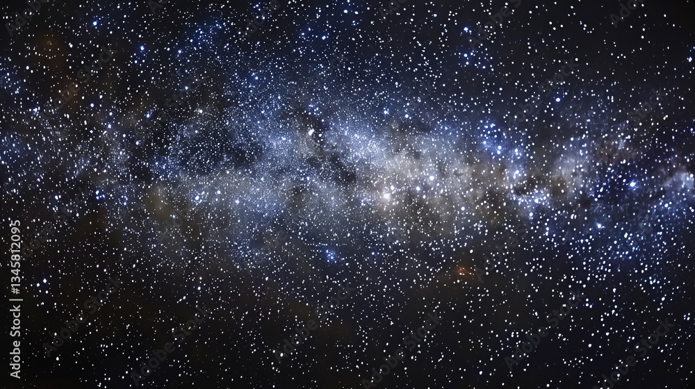 Naklejka premium Stars and galaxy outer space sky night universe black starry background of starfield