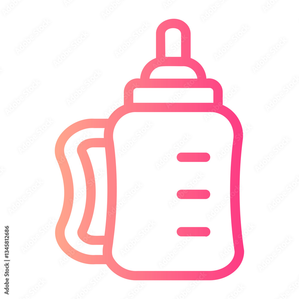 Milk Bottle gradient icon Milk Bottle gradient icon