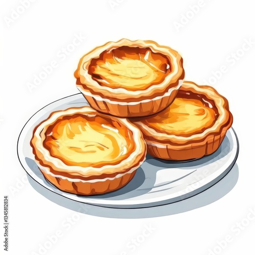 Wallpaper Mural an AI Image Generator, Delicious Orange Tart on a Black Background Torontodigital.ca