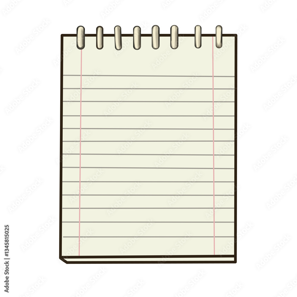 Blank Spiral Notebook Page Illustration Blank Spiral Notebook Page Illustration