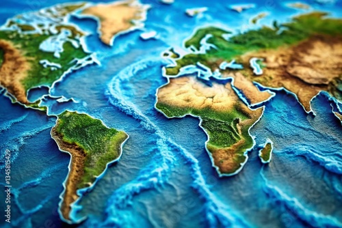 World Rivers Map: High-Resolution Aerial View of Global Waterways