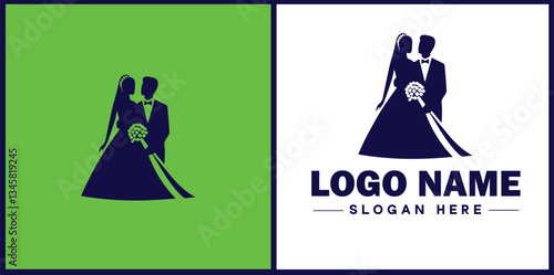 Obraz na płótnie Wedding Catering icon Marriage reception catering Nuptial feast catering Bridal catering flat logo sign symbol editable vector w salonie