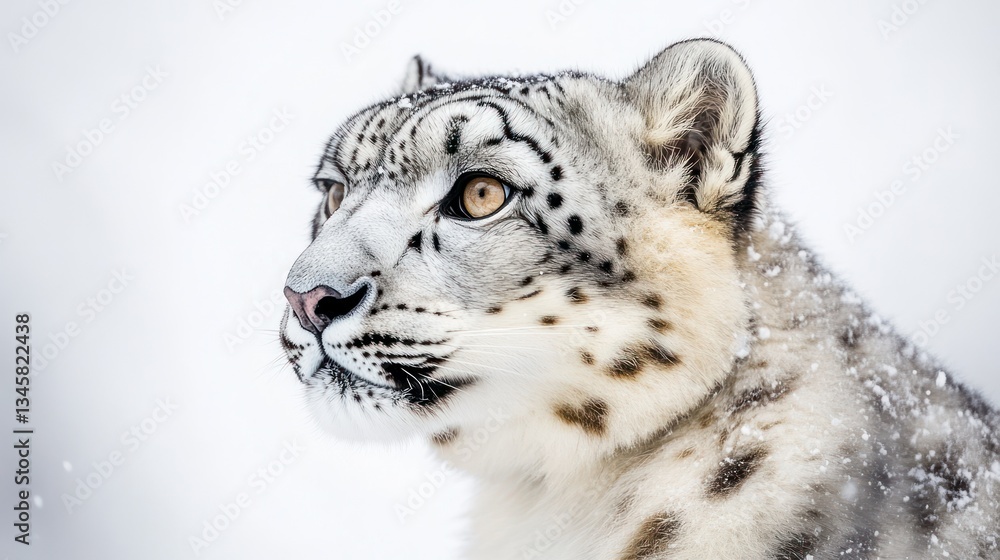 Naklejka premium Snow Leopard Portrait in Winter