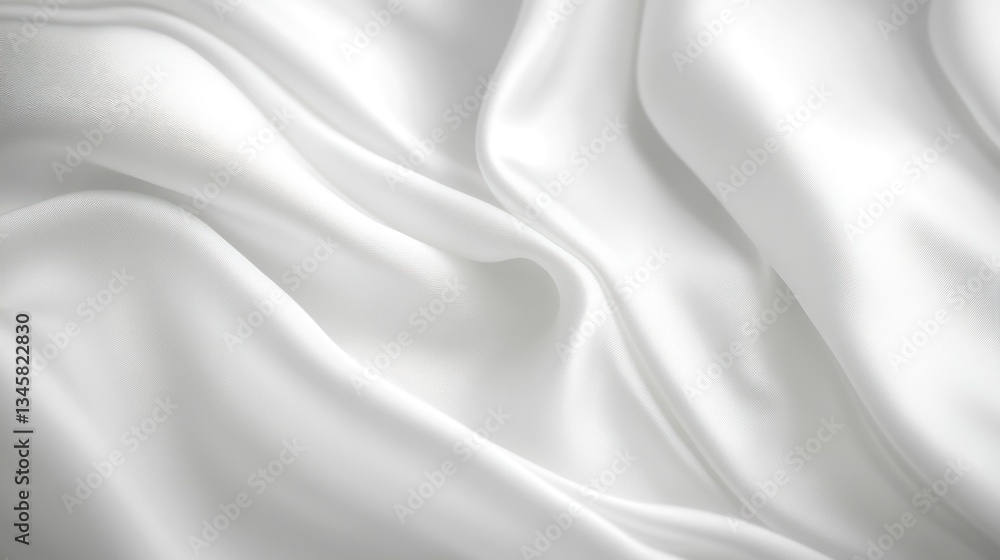 White silk fabric folds, texture, close-up for design inspiration White silk fabric folds, texture, close-up for design inspiration