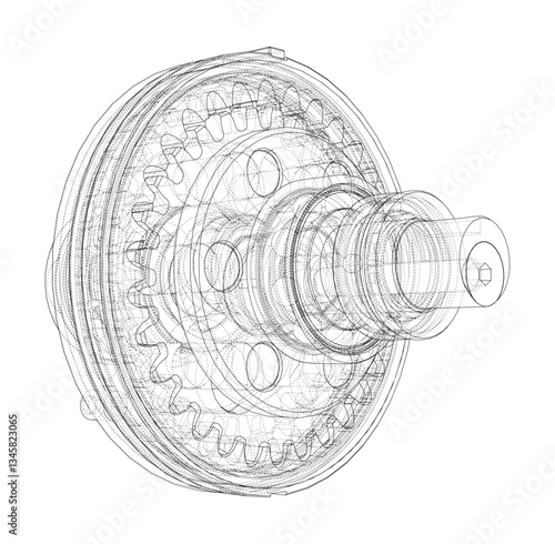 Wave Reducer. Vector illustration, 3d render