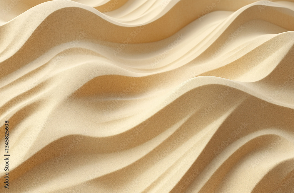 Fototapeta premium Abstract Desert Sand Dune Waves Texture Background Illustration