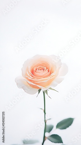 Wallpaper Mural Peach Rose for Studio Bloom, Minimalist Shot. Torontodigital.ca