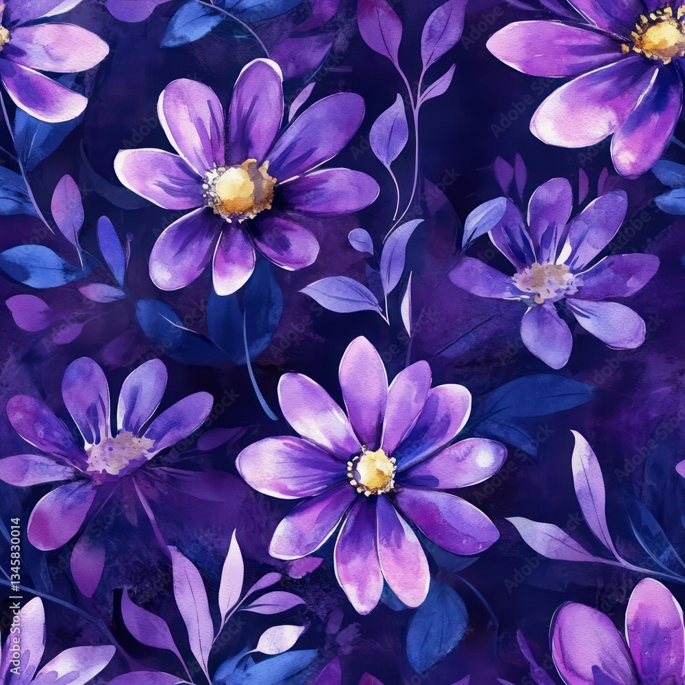 Seamless beautiful spring decorative flowers pattern background Seamless beautiful spring decorative flowers pattern background