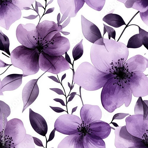 Seamless beautiful spring decorative flowers pattern background