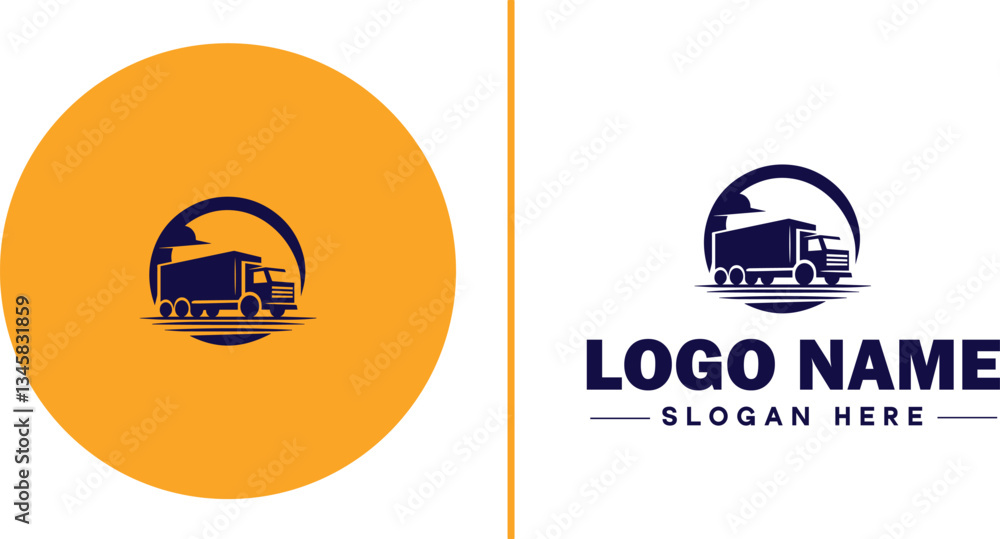Fototapeta premium Freight Forwarding icon Cargo logistics Shipping brokerage Transport forwarding flat logo sign symbol editable vector