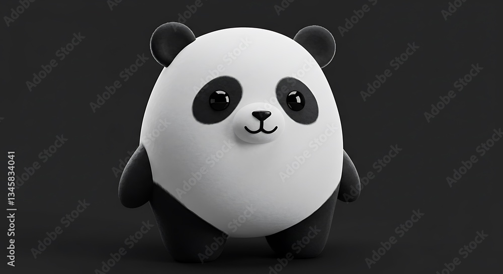 Naklejka premium panda with a smile