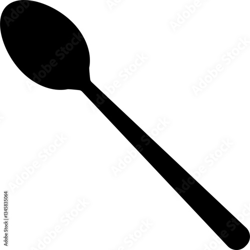 Dessert spoon silhouette vector