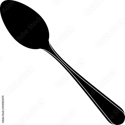 Coffee spoon silhouette vector