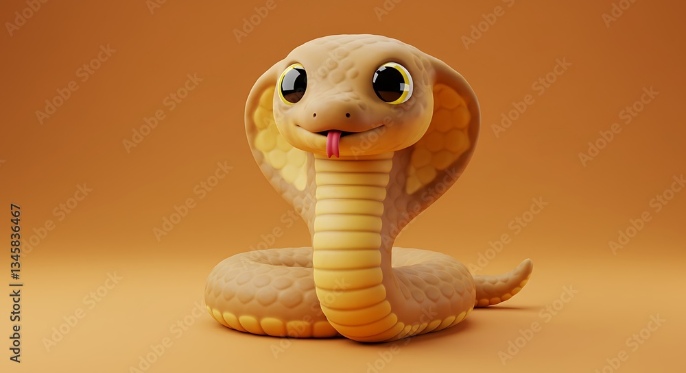 Fototapeta premium snake on a white cartoon
