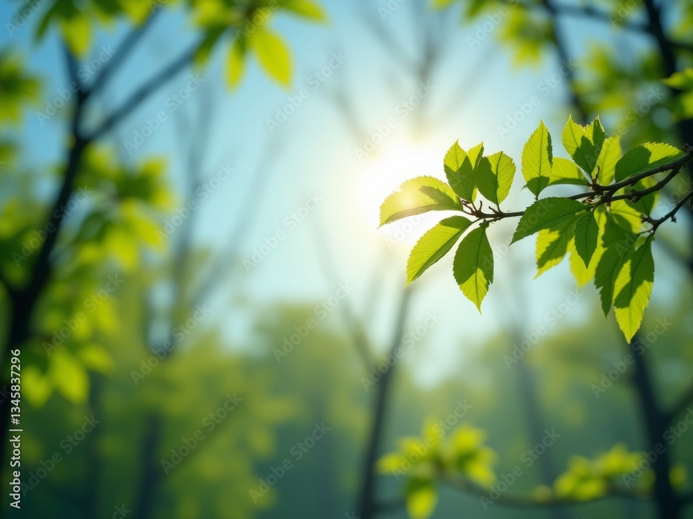 A bright and vibrant green leaf A bright and vibrant green leaf