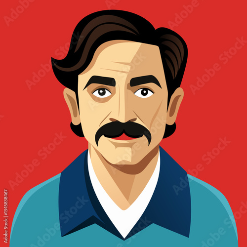 man with a beard and mustache 