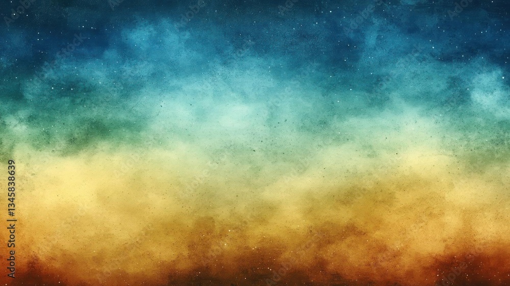 Obraz premium Cosmic Sky Watercolor Gradient Background Texture