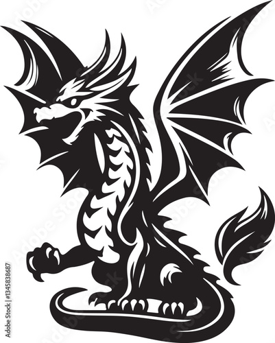 Wallpaper Mural WebMajestic fire-breathing dragon flying over a medieval castle, with glowing eyes and detailed scales in a fantasy setting Torontodigital.ca