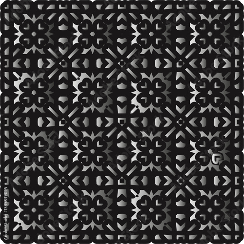 Metal pattern. Abstract metallic background. Wallpaper with repeat pattern.