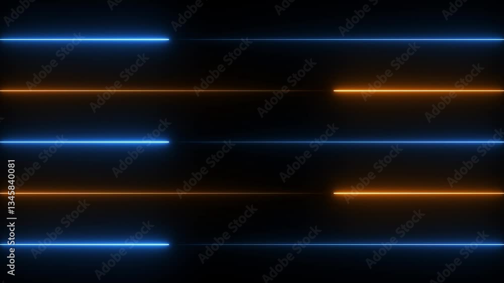 Abstract glowing neon lights blinking lines moving animation. colorful neon line moving on background. Seamless loop animation of glowing neon lines streaming across on black background Abstract glowing neon lights blinking lines moving animation. colorful neon line moving on background. Seamless loop animation of glowing neon lines streaming across on black background