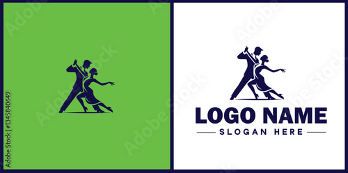 Tango Dance Studio icon Tango academy Tango school Tango center flat logo sign symbol editable vector