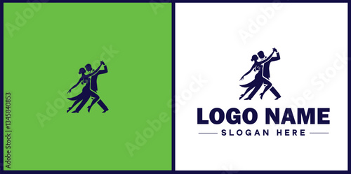 Tango Dance Studio icon Tango academy Tango school Tango center flat logo sign symbol editable vector