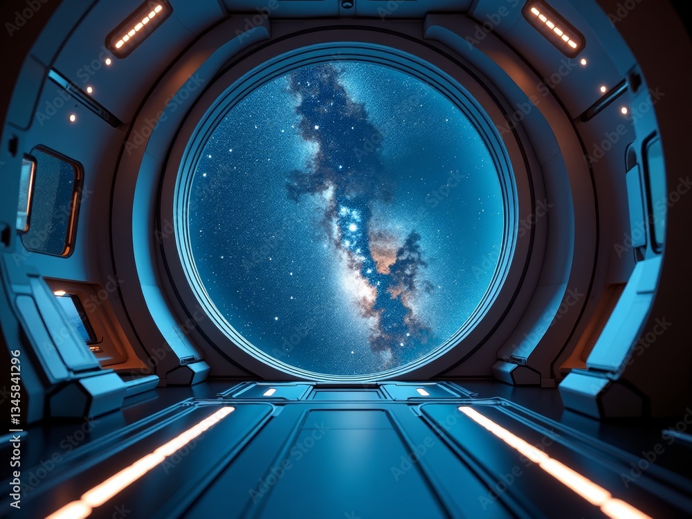 A window into the cosmos, showcasing the Milky Way galaxy A window into the cosmos, showcasing the Milky Way galaxy