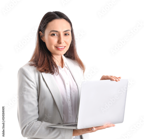 Young businesswoman in styl...