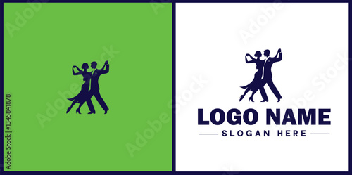 Tango Dance Studio icon Tango academy Tango school Tango center flat logo sign symbol editable vector