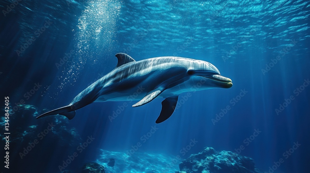 Fototapeta premium Majestic Dolphin Underwater