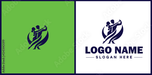 Obraz na płótnie Tango Dance Studio icon Tango academy Tango school Tango center flat logo sign symbol editable vector w salonie