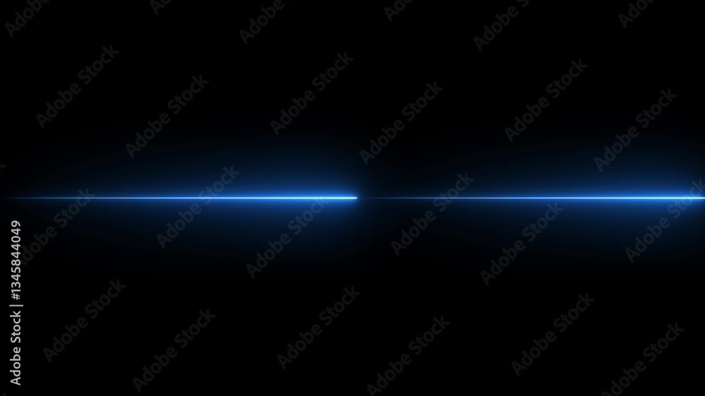 Horizontal neon line animation moving from right to left on black screen Horizontal neon line animation moving from right to left on black screen