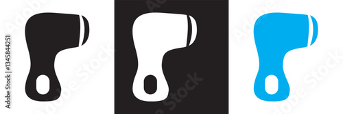 Infrared thermometer icon. Vector illustration. isolated on white and black background. EPS 10